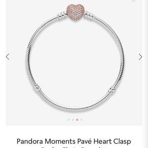 NEW w/box Pandora Pave Heart Bracelet